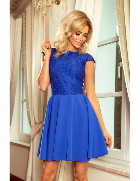 Evening Dress Numoco with lace royal Blue