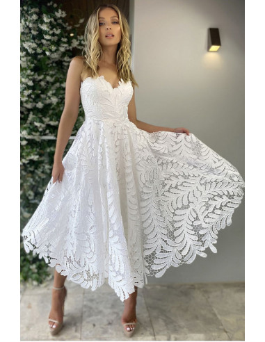 Γυναικείο Φόρεμα EVA & LOLA Ασπρο