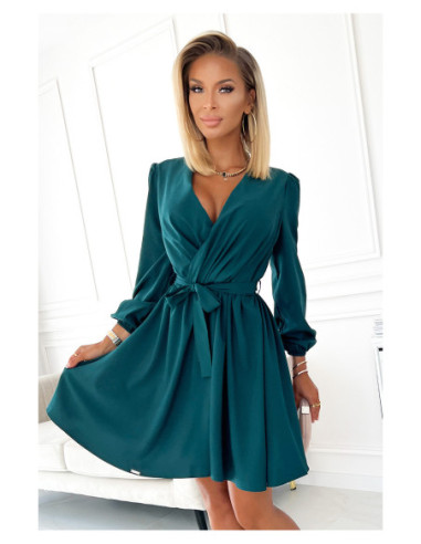 Γυναικείο Θηλυκό Φόρεμα με λαιμόκοψη Πράσινο