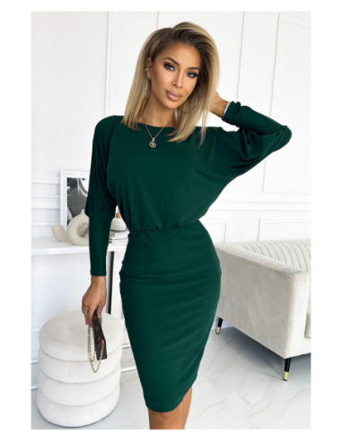 Woman's Dress with cuffs in the sleeves  Green  
